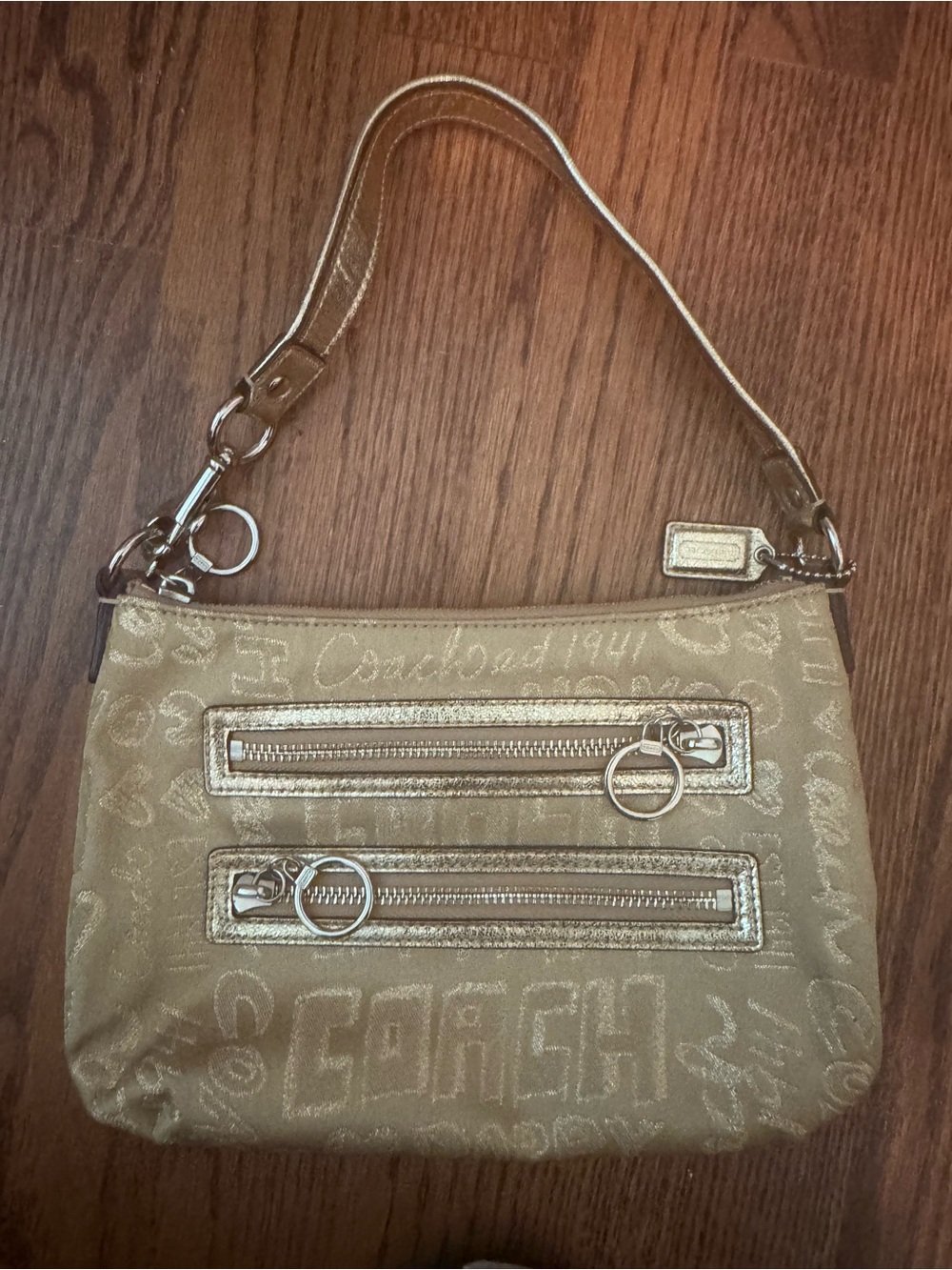 Coach Gold Signature Shoulder Bag